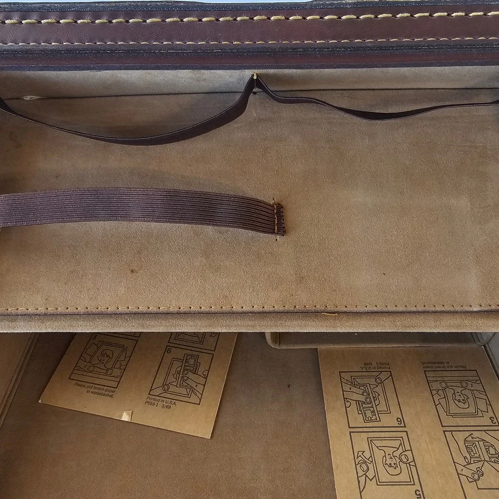 Vintage Polaroid Camera Case Brown Leatherette Carrying Bag Retro Photography‎